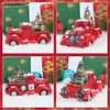 ASVEL 17 cm Camión Casa de Campo Rojo, Decoracion Navidad