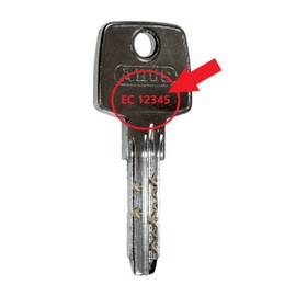 ABUS Replacement Key | Replacement Key According to Code Compatible with ABUS Profile Cylinder EC Series E300 Closure Number from EC00001 to EC30000, Original Blanks