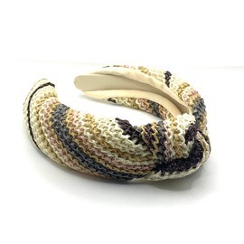 XXFBJNMD Straw Women Headbands Bohemian Braided Headdress and Centre Knotted Headbands for Women's Summer Beach Headdress Hair Accessories