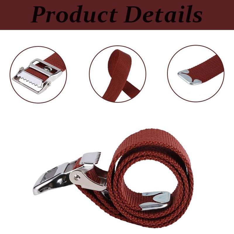 1 Pair Drywall Stilts Leg Band Straps Replacement, Brown Canvas