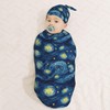 Muishi Starry Sky Starry Night Newborn Swaddle Blankets Hat Sets