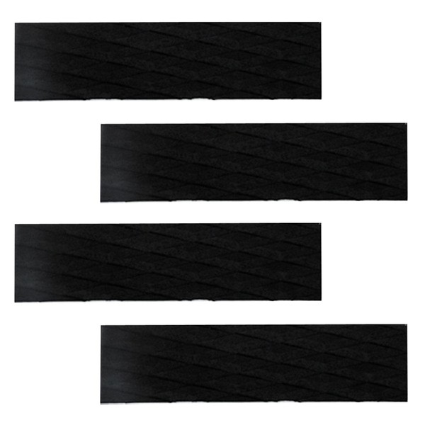 4pcs/set surf footpad surfboard traction pads deck pad, black