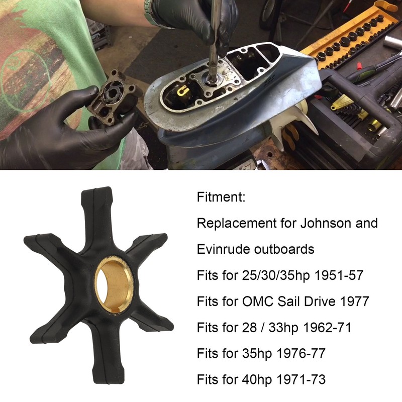 Water Pump Impeller 775521 6 Blade Outboard Engine Pump Impeller