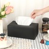 BTSKY Rectangular Tissue Box Cover Holder PU Leather Napkin Holder
