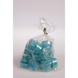 20 Original Danish Tea Lights Unscented in Acrylic Cup Coloured Light Green Turquoise