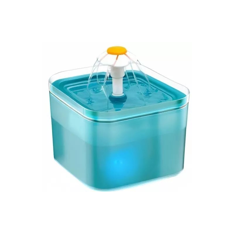 AONBOY Cyan Green Cat Water Fountain 2L LED Quad Filtration