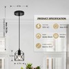 1-Light Hanging Pendant Light Fixture, Black Pendant Lights Kitchen Island,