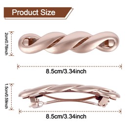 3Pcs French Barrette Hair Clips Barrettes for Thick Hair Metal Hair Clips Hair Barrettes for Women Hair Accessories for Girls Women