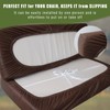 Oloepfo 4PCS Leather Look RV Dinette Cushion Covers, Stretchable Camper