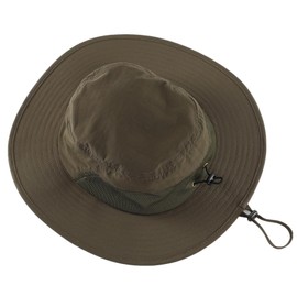 Decentron Outdoor Men's UPF 50+ Fishing Hiking Hat Adjustable Safari Sun Hat Summer Hat Army Green