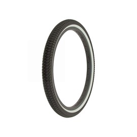 Alta Bicycle Tire Duro 20" x 1.75" Bike Black/Color Side Wall Tire Vendetta Tread, Multiple Colors (Black/White Sidewall)