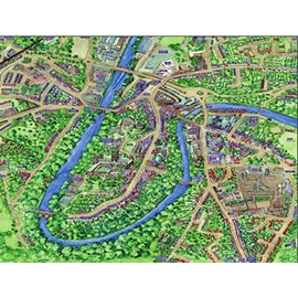 HPY Cityscapes Street Map Of Durham 400 Piece Jigsaw Puzzle 470mm x 320mm (hpc)