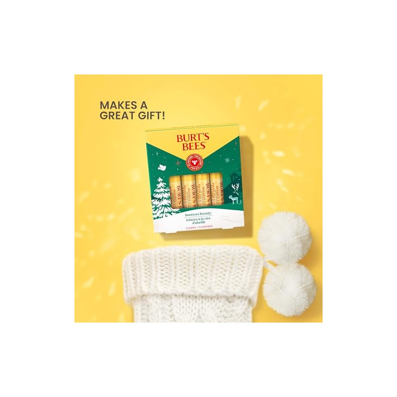 Burt's Bees Bálsamo labial, cera de abejas Bounty, clásico, paquete