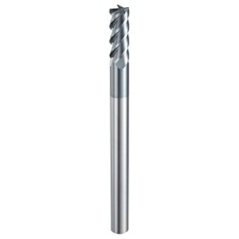 HARFINGTON Carbide Square Nose End Mill Bit 5/16" Cut Dia 4 Flutes TiAlN Coated Milling Cutter for Hardened Steel Metal (5/16" Shank 13/16" Cut Length 4" Long 45 Degree Helix HRC53-55)