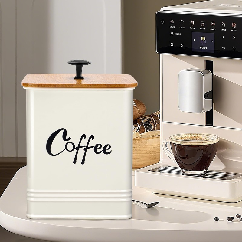LUKMILEE Airtight Coffee Canister-Coffee Container, Airtight 40 oz Large Iron