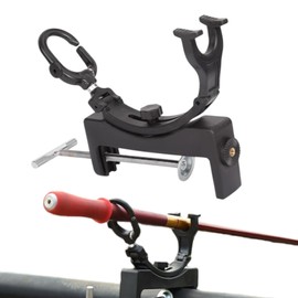 【2025年】360° Rotating Multi-functional Fishing Rod Stand for Boat/Kayak/Bridge Use, Salt-resistant Aluminum, Height Adjustable, Compatible with Sea Rod/Raft Rod/Hand Rod, Strong Clamp Included