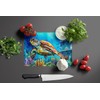Caroline's Treasures DAC2805LCB Loggerhead Sea Turtle Glass Cutting Board Large