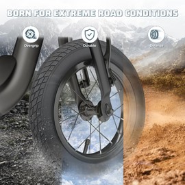 Bike Fat Tire Set for Electric Bike (Black - 1 Pack with Inner Tube, 20 x 3.0 inch)