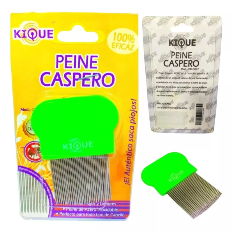 Kique Peine Quita Caspa Liendres Piojos Piojero Limpia Cabello Suc