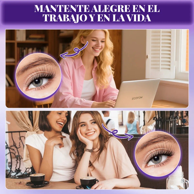 Extensiones De Pestañas Postizas Naturales B&q Kit Completo