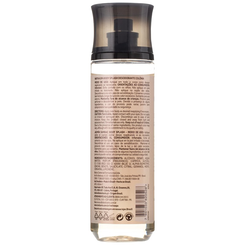 Oboticario Nativa Spa Splash Colon JAS Jasmine NATIVA SPA Body