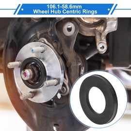 VekAuto 106.1mm to 58.6mm Car Wheel Hub Centric Rings Black Polycarbonate Wheels Center Shaft Shock Absorbing Hubrings 4 Pcs