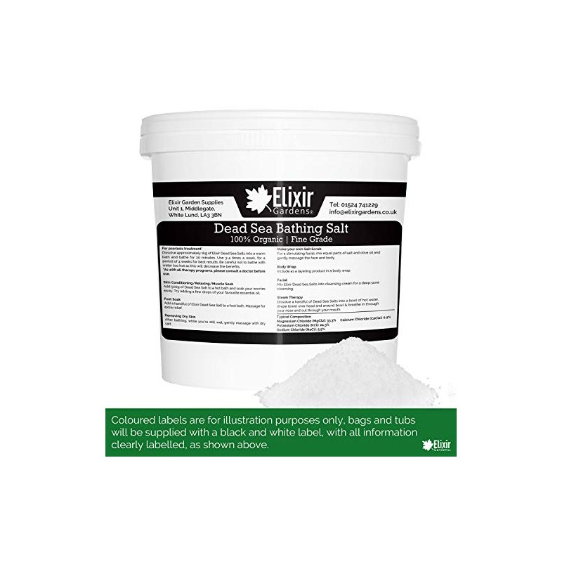 Elixir Gardens High Grade Dead Sea Bath Salts/Advanced Mineral Extract