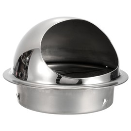PATIKIL 7 Inch Vent Cover, Stainless Steel Round Dryers Vent Cover Outlet with Backdraft Damper Wall Vent Outside External Extractor Vent Cap for Bathroom Kitchen