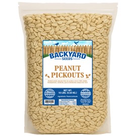 CountryMax Backyard Seeds Shelled Whole Peanuts for Woodpeckers, Birds, Squirrels & Wildlife – Premium Wild Animal Food, 10 lbs Bag