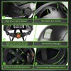 GREEN DEVIL Hard Hat Safety Helmet with Rechargeable Headlamp Light