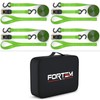 FORTEM Ratchet Straps, 1500lb Break Strength, 4 15ft Tie Down
