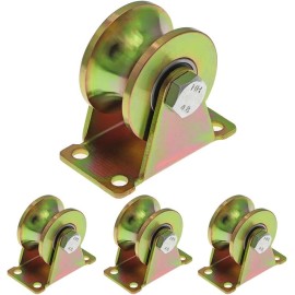 Skelang 2 Inch Bronze U Groove Casters 660 Lbs Load Capacity For Round Tube Track