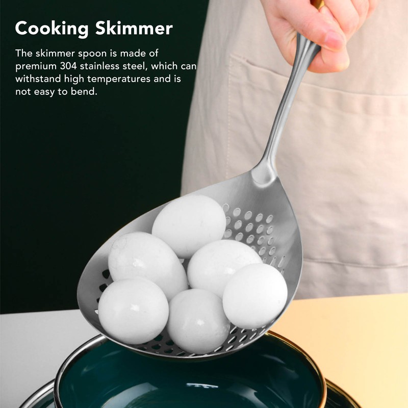 Skimmer Ladle 304 Stainless Steel Food Grade Long Handle Large