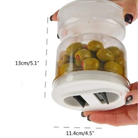 Pickle Jar Juice Separator, Large Capacity Wet and Dry Container for Pickling Onions, Mushrooms, Olives Acrylic Material