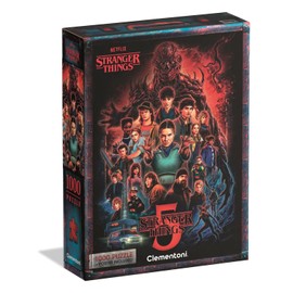 Clementoni – Stranger Things Puzzle 1000 Pezzi Stagione 5, Battaglia Finale a Hawkins, Poster Incluso, Celebration Collection, 70x50 cm, Made in Italy, 37096