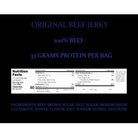 Ranch House Beef Jerky - Whole-Muscle Montana Beef Jerky Strips, High Protein Snack, Made in USA, 3.3 OZ (3.3 Ounce, Original)