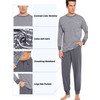 Sykooria Long Men's Pyjamas with Cotton Cuffs, 2-Piece Pyjamas with