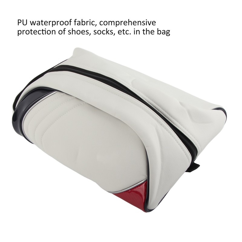 PU Leather Golf Shoe Carrier Bag Home Travel Dustproof Storage