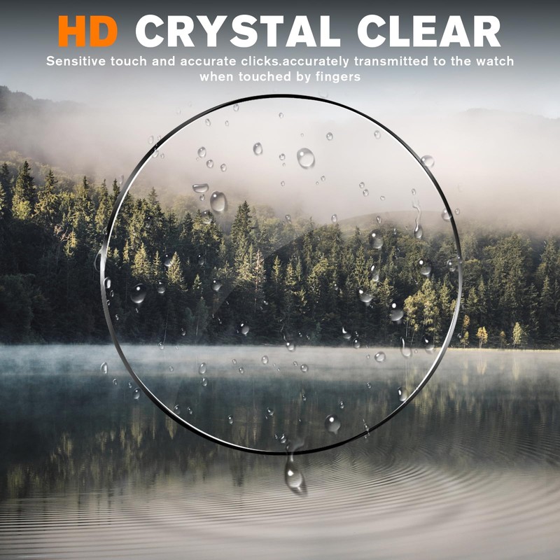 8 Packs Compatible for Garmin Instinct 3 50mm Screen Protector,Advanced