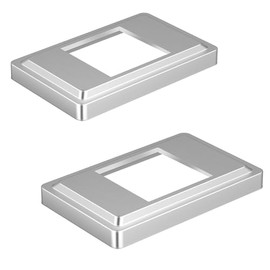 Gyykzz - Accesorios de poste de barandilla de cable cepillado, paquete de 2 cubiertas cepilladas utilizadas para decorar la parte inferior de postes de barandilla cepillados