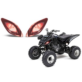 AMR Racing ATV Headlight Eye Graphics Decal Cover Compatible with Yamaha Raptor 660 2001-2005 Corrupt