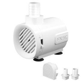 50 GPH Submersible Water Pump - Fountain Pump for Aquarium & Fish Tank Mini, Adjustable Flow Control, Dual-Suction Side/Bottom Intake, Outdoor Water Fountain, Hydroponics, Pond (White)