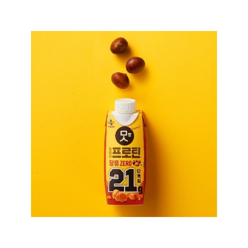 HETBAN 얼티브 프로틴 당류 ZERO 밤맛 250ml x18개 Ultive Protein