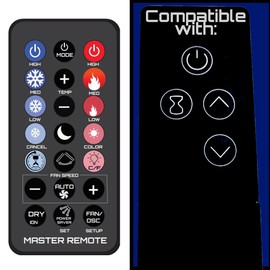 Replacement Fireplace Remote Control for Twin Star Duraflame Fire Place Parts: HM8101, 9HM9000, 9HM9273, 9HM7253, 9HM9126, 9HM9342, 9HM7000, 9HM8664, 9HM8253, 9QI075ARA, 91HM100-01