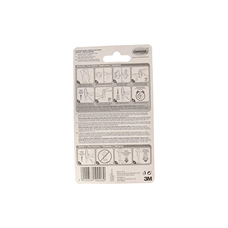 Command UU001563459 Wall Hook with Water-Resistant Strips