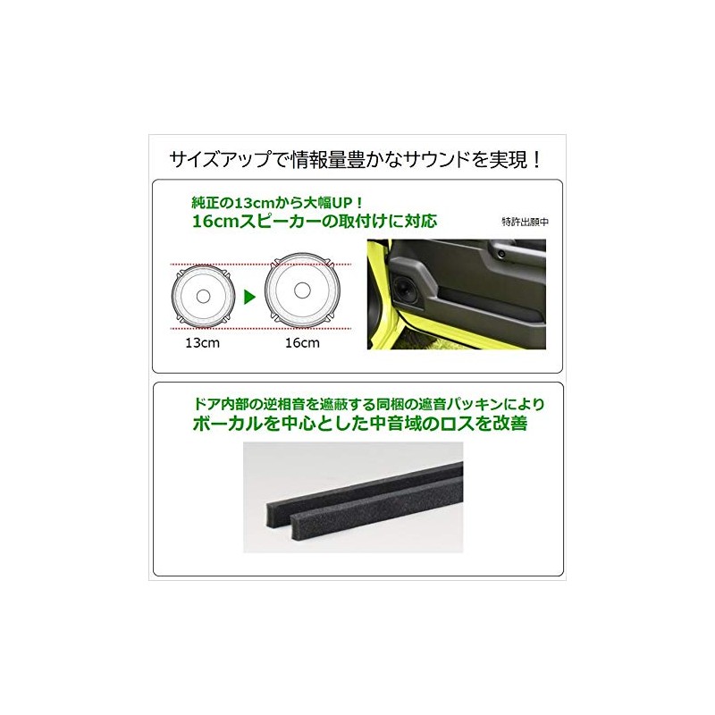 Carrozzeria UD-K124 Speaker Mounting Kit for Suzuki Jimny