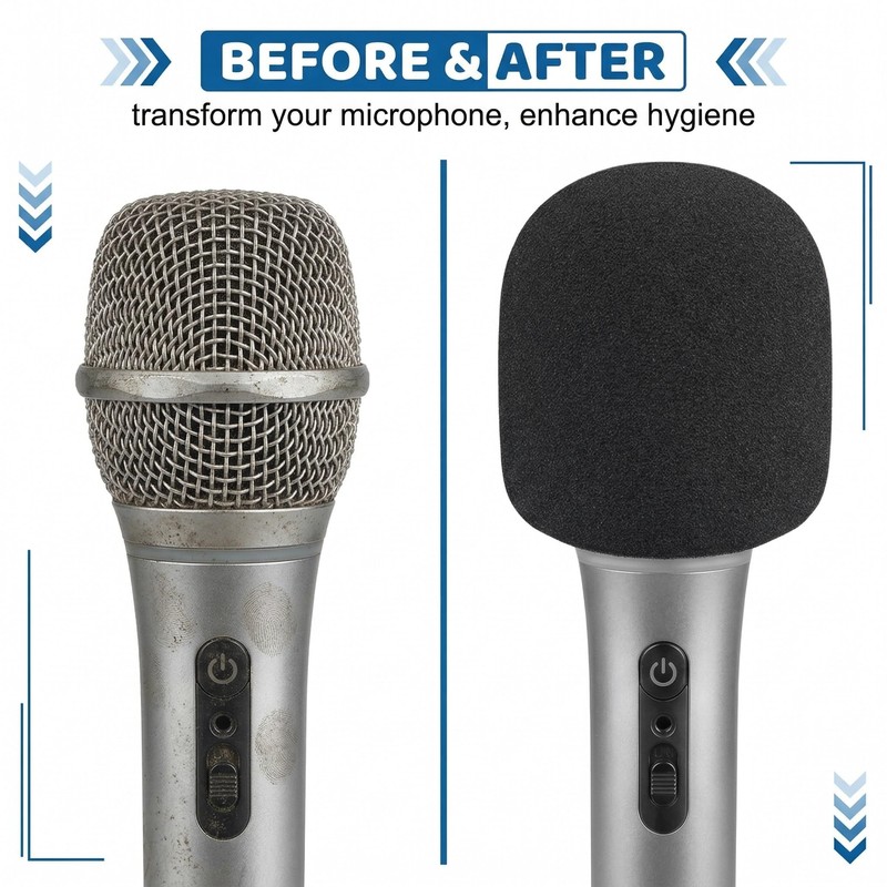 Pack of 6 Microphone Wind Protection, Pop Protection Microphone Made
