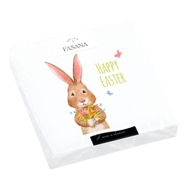 20 Napkins Rabbit on Happy Easter | Happy Easter | Spring | Animals | Table Decoration | Decoupage | Decoupage | Decoupage | Decoupage | 33 x 33 cm
