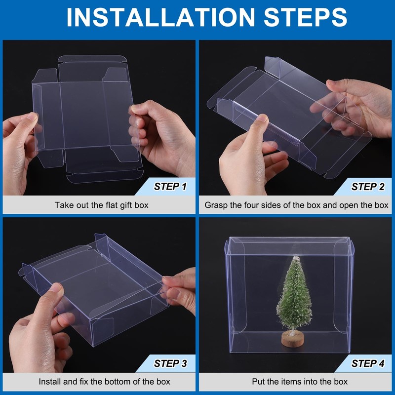 MECCANIXITY Plastic Retail Boxes 1.9"x2.5"x5.8" (47x64x148 mm) Gift Box with