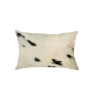 Homeroots 12" X 20" X 5" White And Black Cowhide
